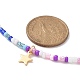 304 collier pendentif étoile en acier inoxydable avec chaînes de perles de verre pour femme NJEW-JN04290-4