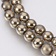 Electroplate Non-Magnetic Synthetic Hematite Beads Strands G-F585-B-6mm-2