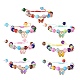 Набор браслетов из плетеных бусин из смолы BJEW-JB09068-1