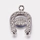 Long-Lasting Plated Brass Micro Pave Cubic Zirconia Enamel Charms ZIRC-L072-55P-2
