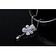 Bear Real Platinum Plated Alloy Pendant Necklaces NJEW-AA00065-42P-3