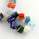Cube Handmade Millefiori Glass Beads LK-R004-102-2