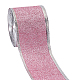 GORGECRAFT 10 Yards Sparkle Ribbon with Wired Edge Glitter Ribbon 2 Inch Pearl Pink Wrapping Gifts & Custom DIY Crafts Decorative Confetti Glitter Wired Ribbons for Gift Wrapping Party Decoration OCOR-WH0071-026C-1