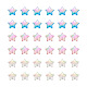 Beadthoven 480pcs 3 colores estrella cuentas acrílicas transparentes DIY-BT0001-17-2