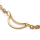 304 Stainless Steel Cable Chain Anklets AJEW-H104-08G-2