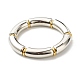 Chunky Curved Tube Beads Stretch Bracelets Set for Girl Women BJEW-JB06949-2