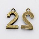 Rack Plated Zinc Alloy Number Charms PALLOY-A062-2AB-NR-1