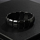 Non-Magnetic Synthetic Hematite Beaded Stretch Bracelets for Men FIND-PW0021-10A-1