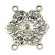 Tibetan Style Hexagon Alloy Chandelier Components TIBE-Q041-005-LF-2