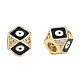 Brass Micro Pave Clear Cubic Zirconia Beads KK-N227-91A-1