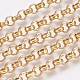 Ion Plating(IP) 304 Stainless Steel Rolo Chain Bracelets BJEW-P235-01G-2