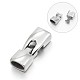Smooth 304 Stainless Steel Snap Lock Clasps STAS-E089-80P-1