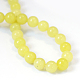 Jade naturel de citron chapelets de perles rondes X-G-E334-10mm-07-3