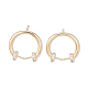 Ring Brass Clear Cubic Zirconia Stud Earrings for Women EJEW-N012-53-2