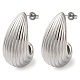 Teardrop Brass Stud Earrings for Women EJEW-A034-04P-1
