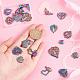 Ahandmaker 20 pezzo di ciondoli a forma di cuore color arcobaleno PALLOY-GA0001-11-6