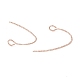 Ionenplattierung (IP) 316 Ohrringhaken aus chirurgischem Edelstahl STAS-D183-04RG-3