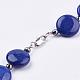 Natural Lapis Lazuli Beaded Necklaces NJEW-JN01938-01-3