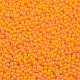 11/0グレードのベーキングペイントガラスシードビーズ  ラウンド  オレンジ  2.3x1.5mm  穴：1mm  約5300個/50g X-SEED-N001-A-1003-2
