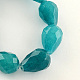 Natural Dyed White Jade Faceted Teardrop Bead Strands G-S197-03-2