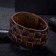 Cuir tressé vogue des bracelets de la moelle des hommes BJEW-BB15590-6