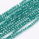 Electroplate Glass Beads Strands GLAA-F076-FR04-1