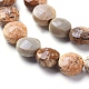 Chapelets de perles en jaspe avec images naturelles G-L538-022-2