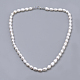 Collares de abalorios de perlas naturales PEAR-S012-59-1