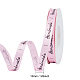 Chgcraft 4rolls cinta de poliéster estampada de satén cinta decorativa de 4 colores con palabra hecha a mano para manualidades diy paquete de regalo envoltura fiesta de boda SRIB-CA0001-01-2