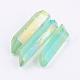 Electroplated Natural Quartz Crystal Graduated Beads Strands G-P315-A03-2