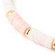 Polymer-Ton-Heishi-Perlen-Stretch-Armband-Sets für den Valentinstag BJEW-JB06298-03-10