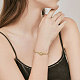 Globleland 40 pz braccialetti con catena portacavi in lega di 2 colori con chiusure a ginocchiera BJEW-GL0001-10-4
