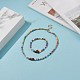 Ensembles de bracelets et colliers en perles de verre de couleur arc-en-ciel SJEW-JS01269-2