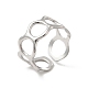 304 anillo circular de acero inoxidable para mujer RJEW-E066-03P-1