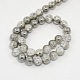 Chapelets de perles rondes de quartz craquelées semi-électrolytiques G-P060-10mm-04-2