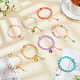 Anattasoul Set di braccialetti elasticizzati con perline rotonde in vetro da 8 pz. 8 colori BJEW-AN0001-75-7