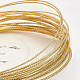 BENECREAT 17 Gauge/1.2mm Engraved Twist Gold Wire Textured Copper Wire for Beading CWIR-WH0004-01G-02-4