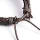 Bracelets réglables en cuir à plusieurs brins BJEW-O105-02A-2