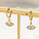 Brass Micro Pave Cubic Zirconia Dangle Leverback Earrings for Women NU0406-1-3