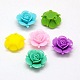 Mixed Color Rose Flower Resin Beads X-RESI-F002-01-1