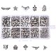 チベット風亜鉛合金ビーズ  混合図形  ミックスカラー  13.5x7x3cm  約200個/箱 TIBEB-PH0004-61-1
