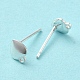 Teardrop 925 Sterling Silver Stud Earring Finddings STER-K174-12S-3