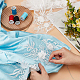 BENECREAT 10pcs Flower Sequence Lace Applique White 3D Applique sew on Patches Embroidery Trim for Bridal Veil Headwear DIY-BC0009-35-3