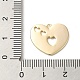 バレンタインデーの真鍮ペンダント  言葉とハート  18KGP本金メッキ  16x18.5x1.5mm  穴：1.2mm KK-G481-16G-3