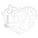 Creatcabin Love Heart 3D Acryl-Spiegel-Wandaufkleber DIY-WH0002-27E-2