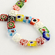 Square Handmade Millefiori Glass Beads Strands LK-R004-19-2