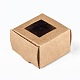 Boîte-cadeau en papier kraft créatif pliable rectangle CON-B002-04B-02-5