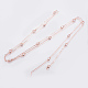 Handgefertigte Perlenketten aus Messing KK-G338-14RG-2