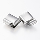 304 Stainless Steel Magnetic Clasps with Glue-in Ends STAS-G157-14P-12x7mm-2
