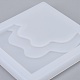 テラスコースターシリコンモールド  レジン型  UVレジン用  エポキシ樹脂工芸品作り  島の模様と正方形  ホワイト  95x95x10mm  内径：89x89mm DIY-L048-05-4